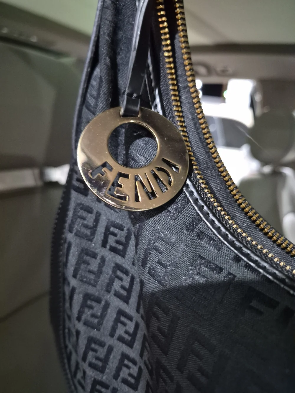 Fendi Black Zucchino Canvas Chef Hobo Bag - NWOT
